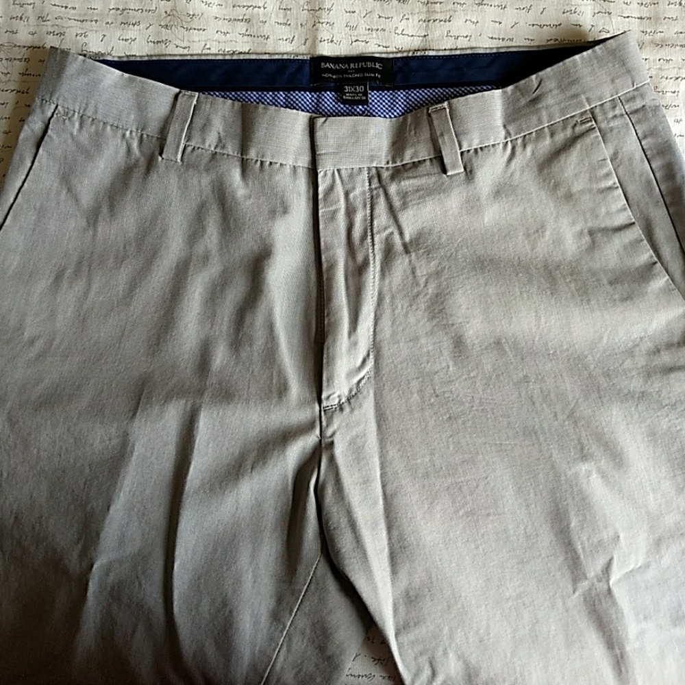 Non iron tailored slim fit pants